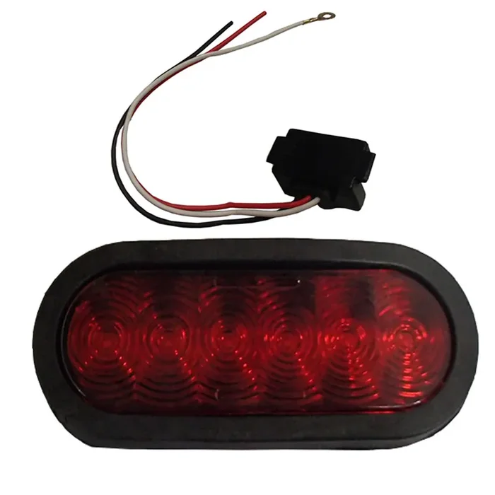 (1) Trailer Truck LED Sealed RED 6″ Oval Stop/Turn/Tail Light