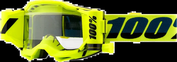 100% Accuri 2 Forecast Goggles – Fluo Yellow – Clear 50017-00002