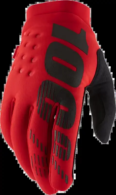 100% Brisker Gloves – Red – Large 10003-00032