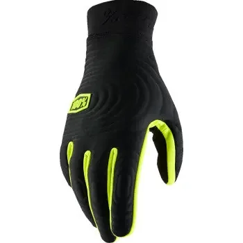 100% Brisker Xtreme Gloves – Black/Fluo Yellow – Small 10030-00001