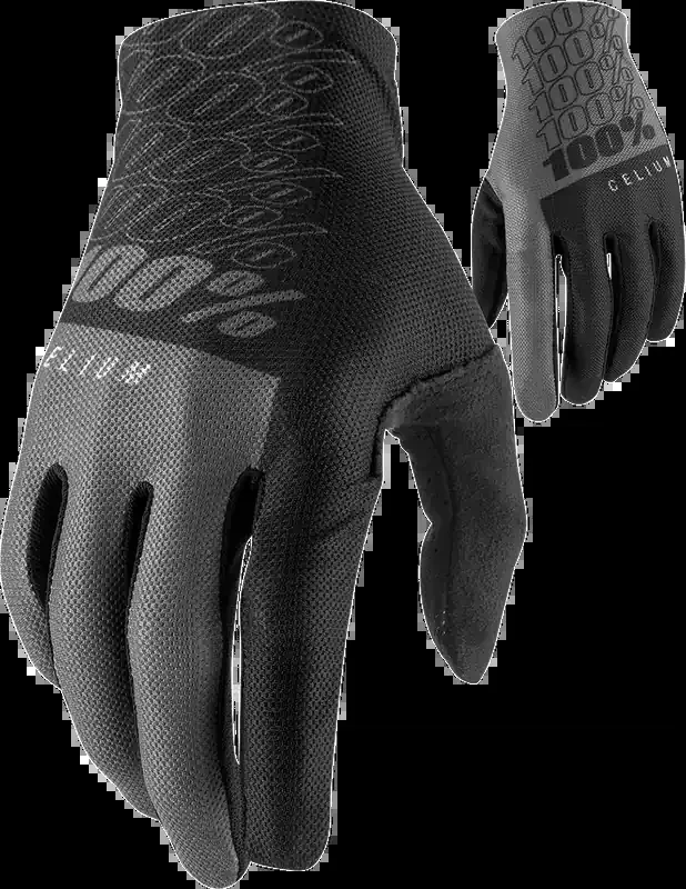100% Celium Gloves – Black/Gray – Large 10007-00002
