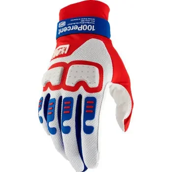 100% Langdale Gloves – Red/White/Blue – 2XL 10029-00010