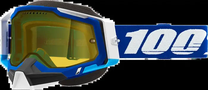100% Racecraft 2 Snow Goggles – Blue – Yellow 50011-00002