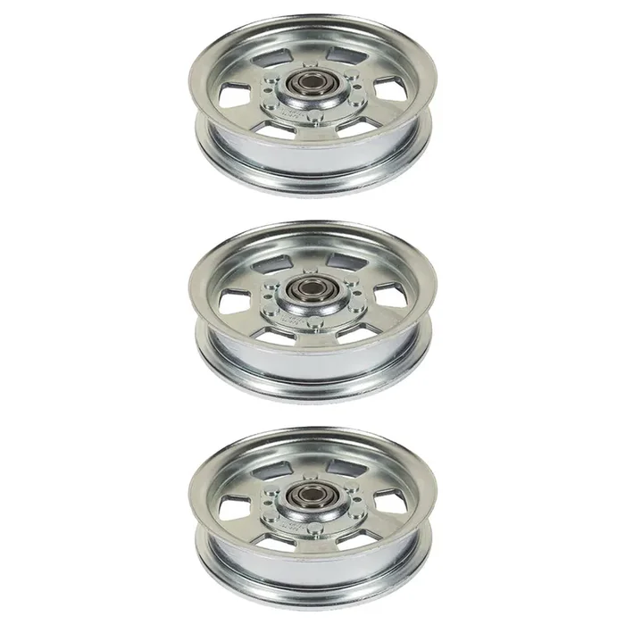 3 Flat Idler Deck Pulleys fit Bad Boy 033-7201-25 033-7201-00 ZT 48″ 50″ 60″ MZ
