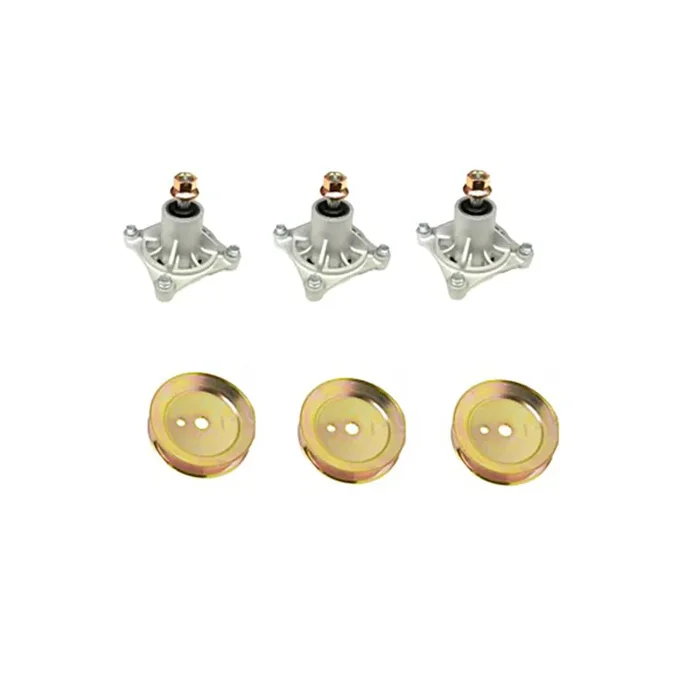 (3) Spindle Assembly 604214 with (3) Spindle Pulley 603988 Fits Hustler 931741