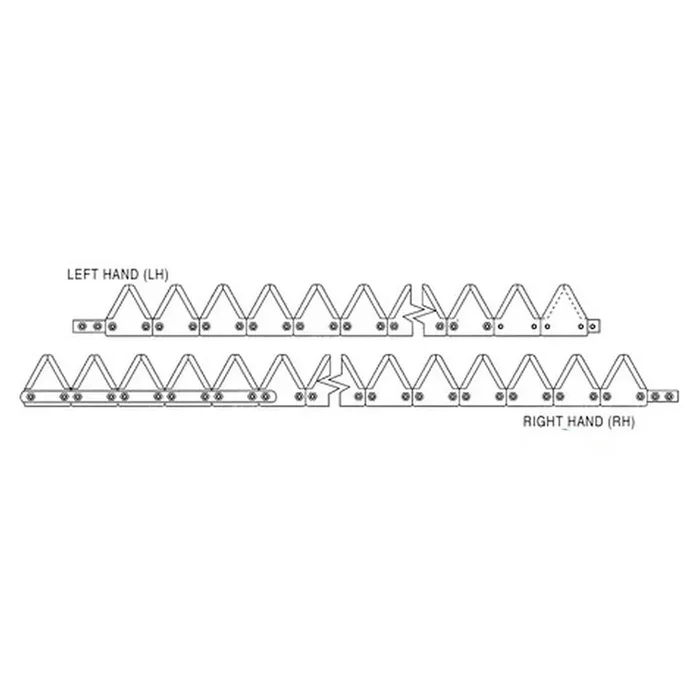 A-861-388 6‘ (LH), Black 11ga top serrated, Bolt-On
