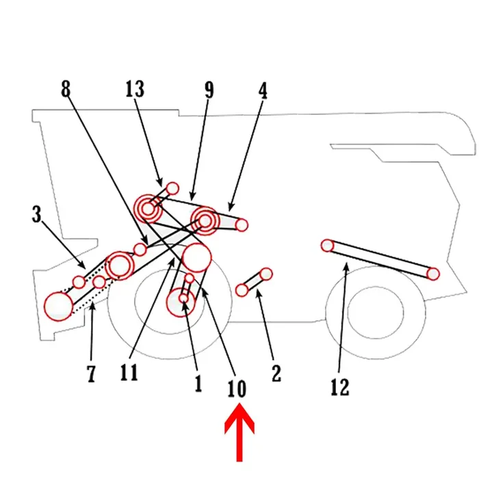 AMH75846 H75846 Posi-Torq™ Ground Drive Belt Fits John Deere Combine