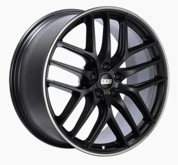 BBS CC-R 19×10 5×112 ET48 Satin Black Polished Rim Protector Wheel -82mm PFS/Clip Required