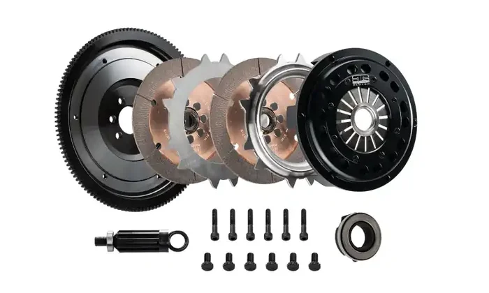 DKM Clutch VW Beetle/Golf/GTI/Jetta/Passat 1.8/2.0L 5-Spd Ceramic Twin Disc MR Clutch Kit w/Flywheel