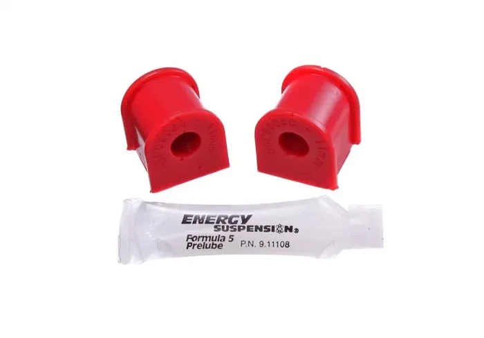 Energy Suspension 06-11 Honda Civic (Excl Si) 11mm Rear Sway Bar Bushings – Red