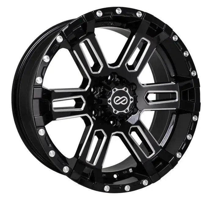 Enkei Commander 17×8 5mm Offset 6×139.7 Bolt Pattern 108 Bore Black Machined Wheel