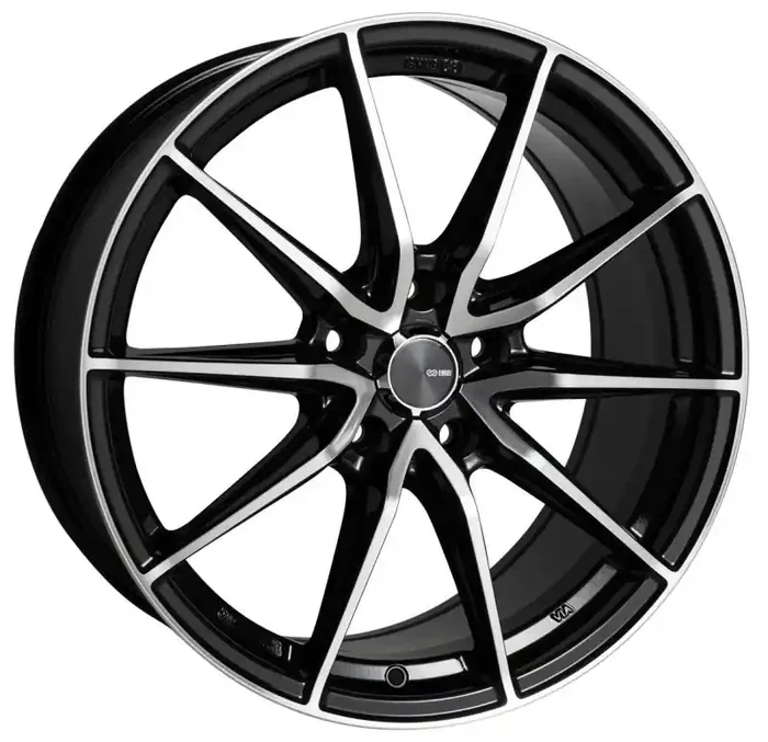 Enkei DRACO 17×7.5 5×114.3 45mm Offset 72.6mm Bore Black Machined Wheel