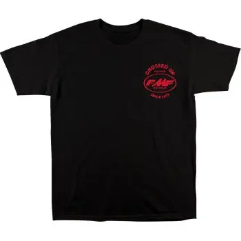 FMF Crossed Up T-Shirt – Black – Medium SP24118901BLKMD