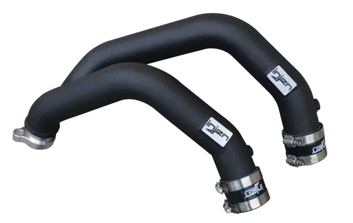 Injen 15-16 BMW M3(F80)/M4 (F82/83) 3.0L L6 Twin Turbo 2PC Aluminum Int. Charge Pipe – Wrinkle Black