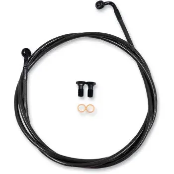LA CHOPPERS Brake Lines – 12″ – 14″ Ape Hanger Handlebars – Midnight Glide /Switchback 2010-2017 LA-8220B13M