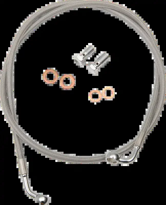 LA CHOPPERS Brake Lines – 12″ – 14″ Ape Hanger Handlebars – Stainless Steel LA-8130B13