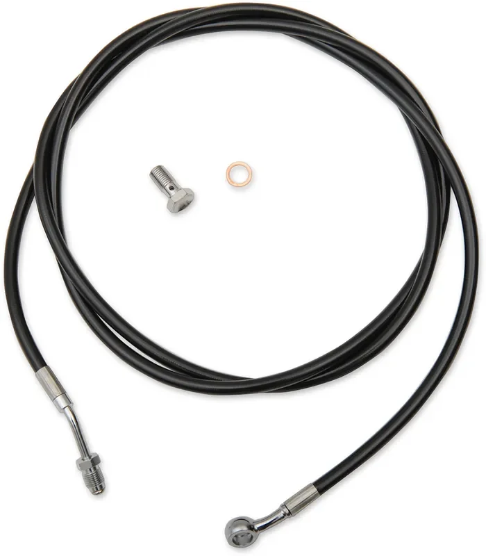 LA CHOPPERS Clutch Cable- 15″ – 17″ Ape Hanger Handlebars – Black Vinyl LA-8054C16B