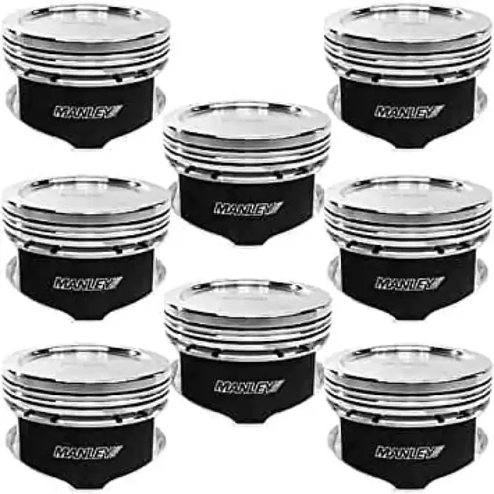 Manley Small Block Chevy LS Series 4.030in Bore 1.304in CD -10cc Dish Platinum Series Pistons – E/D