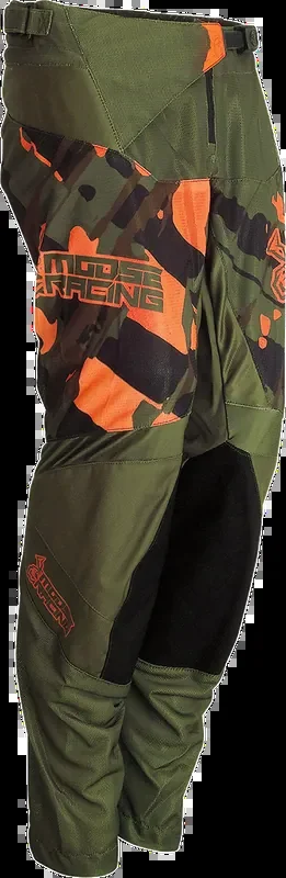 MOOSE RACING Youth Agroid Pants – Olive/Orange – 18 2903-2177