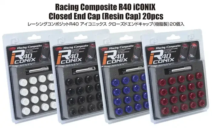 Project Kics 12×1.25 R40 Iconix Plastic Caps Red 20 Pieces
