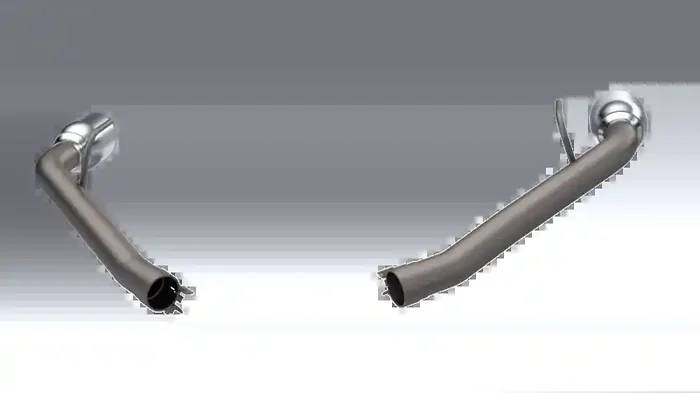 QTP 14-15 Chevrolet Camaro SS 6.2L 304SS Eliminator Muffler Delete Axle Back Exhaust w/4.5in Tips