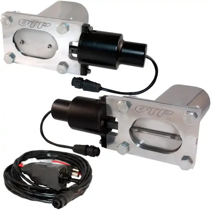 QTP Bolt-On QTEC Dual Low Profile Oval Electric Cutout Valves – Pair