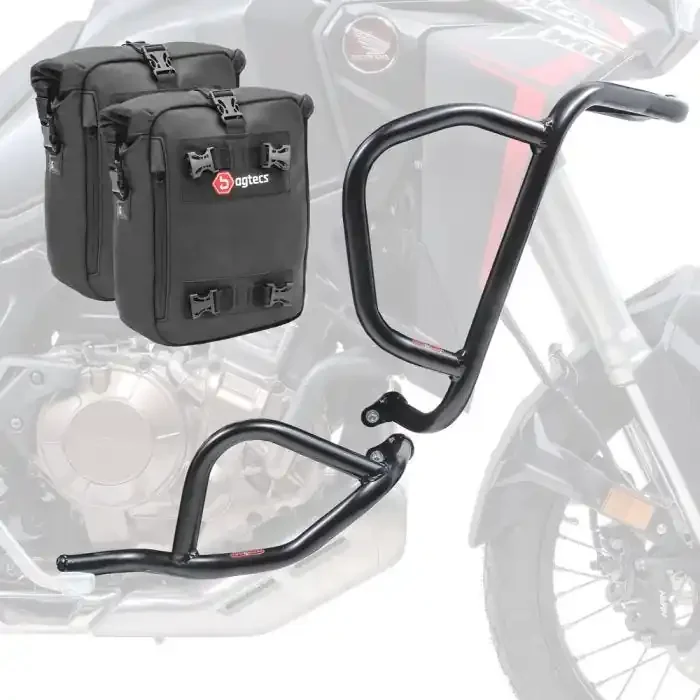Set Engine Guard + bags compatible with Honda Africa Twin 1100 20-23 crash bar lower upper Motoguard CB4