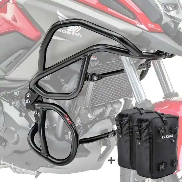 Set Engine Guard + bags compatible with Honda NC 750 X / 700 X 12-20 crash bar lower upper Motoguard CB4
