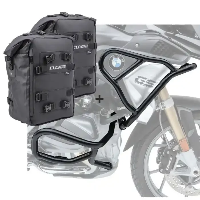 Set Engine Guard + bags L3 compatible with BMW R 1200 GS Exclusive 17-18 crash bar lower upper Motoguard CB8