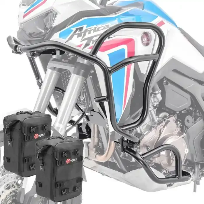 Set Engine Guard XL + bags compatible with Honda Africa Twin 1100 20-23 crash bar lower upper Motoguard CB8